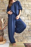 Randles Puff Sleeve Blouse Navy